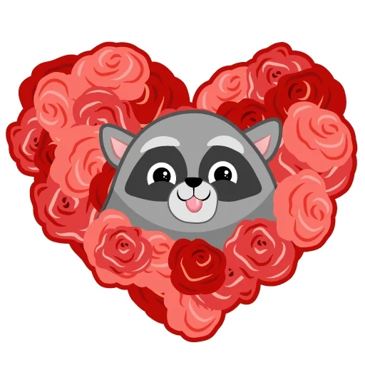 rakun, cuties, urusan cinta, raccoon valentine