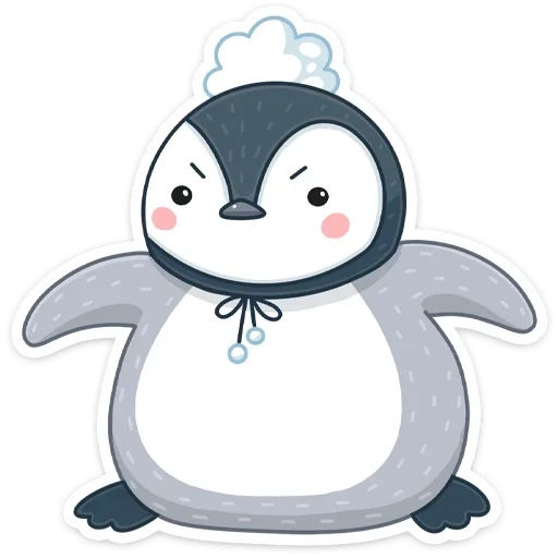 hurlement, art pingouin, cher penguin, dessin de pingouin mignon