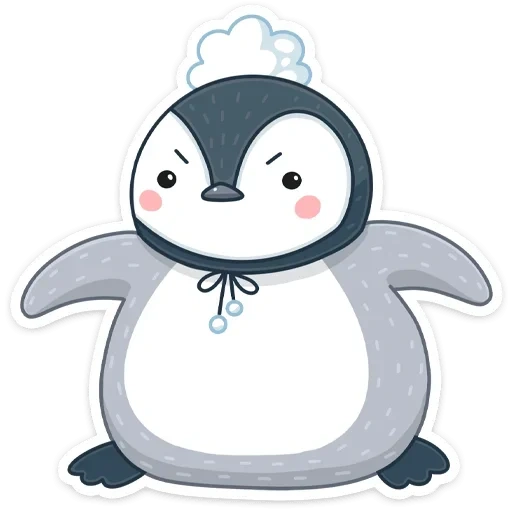 eepie, seni penguin, penguin yang lucu, pola penguin yang lucu