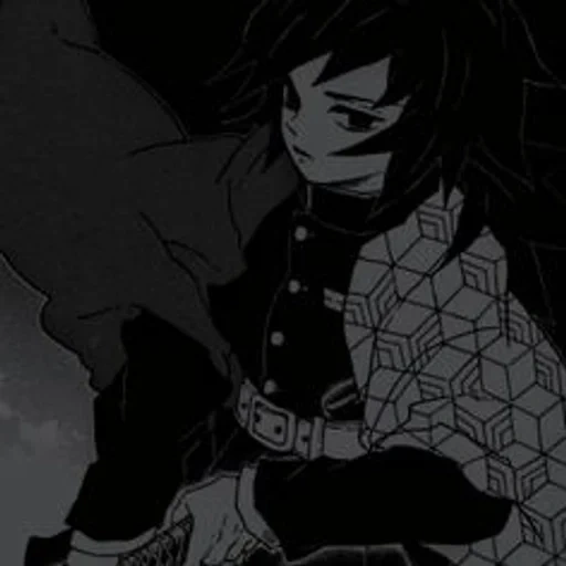 аниме, рисунок, темное аниме, tsubaki nakatsukasa, клинок рассекающий демонов манга