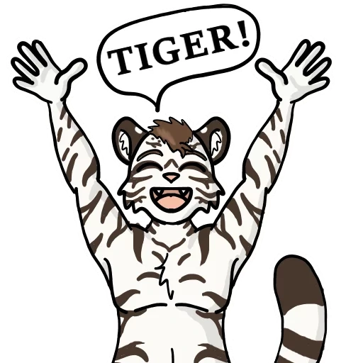 tiger, tigerwissenschaftler, tigerfarbe, tiger tiger, cartoon tiger