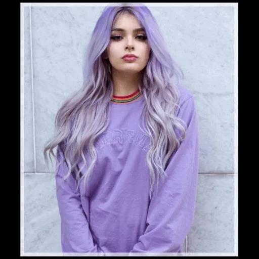 capelli lilla, colore dei capelli lilla, colori dei capelli pastello, ragazza con i capelli lilla, ragazza con i capelli viola