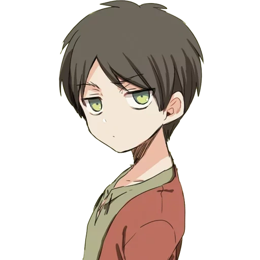 chibi eren, eren yeger, eren yeger chibi, eren yeger 19 years old, eren yeger is small