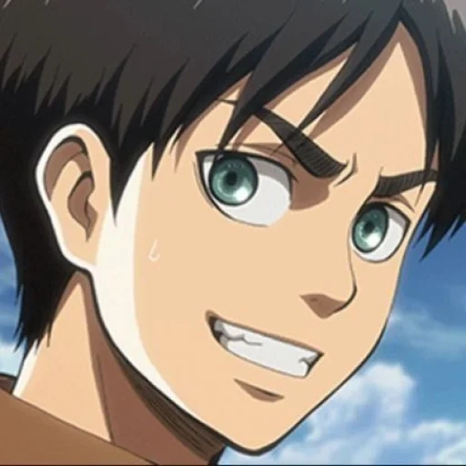 eren yeger, la faccia di eren, attacco dei titani, eren attacchi dei titani, levy attack of the titans