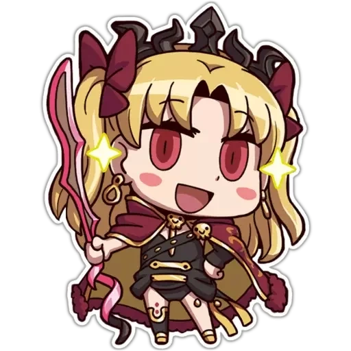 chibi, insignias de anime, personajes de anime, fe ereshkigal chibi, fate ereeshkigal chibi