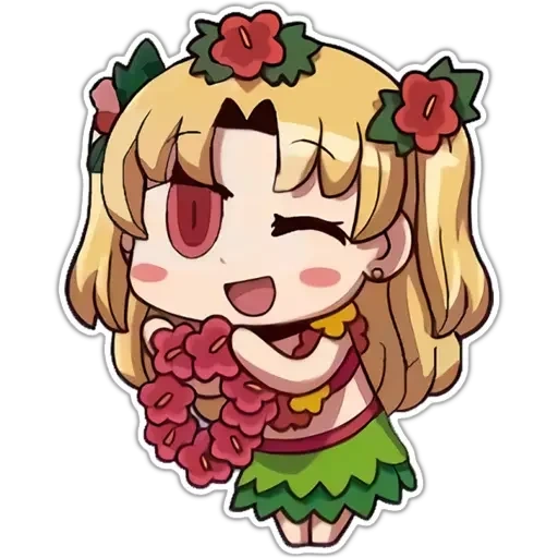 la parete rossa, anime, anime carino, chibi coccolo, fede ereshkigar chibi