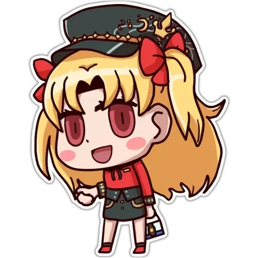 la parete rossa, anime, i personaggi di chibi, i personaggi degli anime, fede ereshkigar chibi