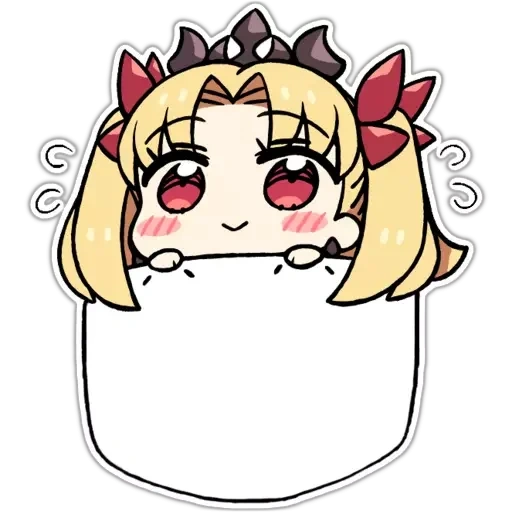 anime, personnages d'anime, compagnie d'animation ereshkigal, patterns d'anime mignons, ereshkigar faith chibi