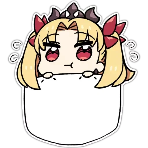 anime, dibujos de anime, personajes de anime, anime ereshkigal, fe ereshkigal chibi