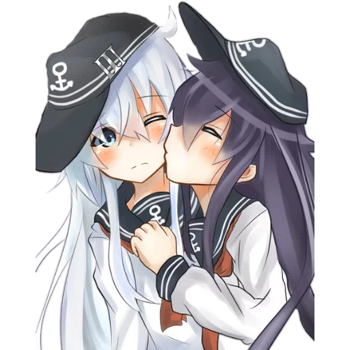 hibiki yuri, hibiki kantai, kantai sammlung hibiki yuri, hibiki kantai sammlung kuss