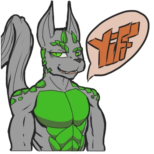 anime, furry cheese, furri art, wolf furri cyborg, furri dragon green