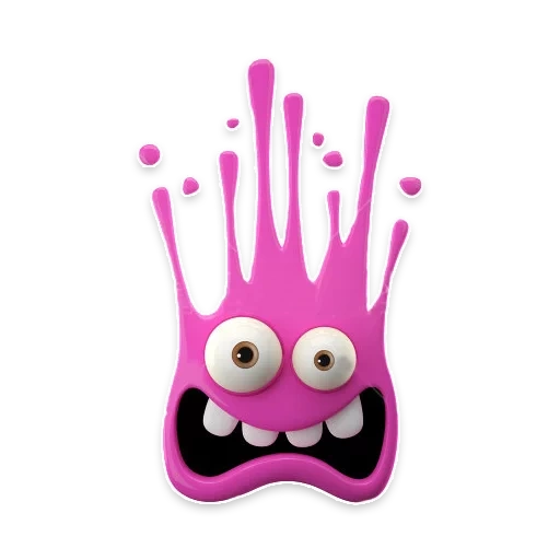 monsters, monster mlya, pink monster, smiling monster, stock illustrations