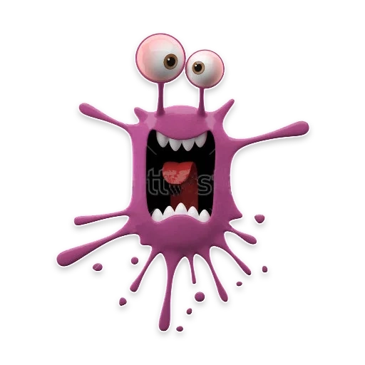 monsters, klyaksa art, montrustics blots, violet monster, crazy monsters