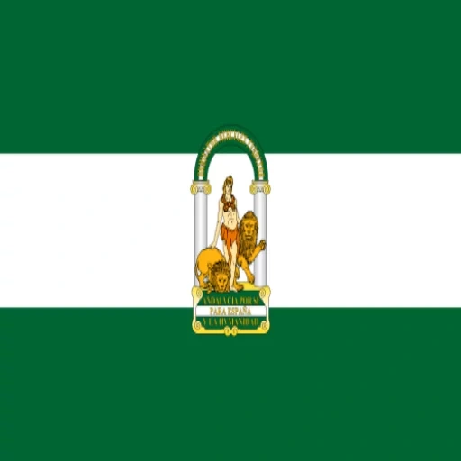 flaggen der länder, die flagge von andalusien, eine seite des textes, die flagge, die flagge des staates