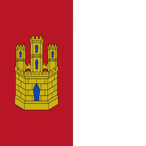 die flagge der burg, die flagge von castilla, die flagge von spanien, die flagge von castilla la mancha, die flagge des königreichs kastilien