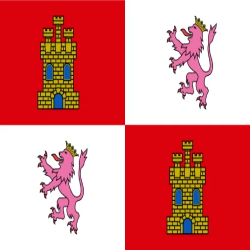 bandiera madrid, flag di castello, il regno della bandiera di castile, regno di castile leon coat of arms, la bandiera del regno leon castile