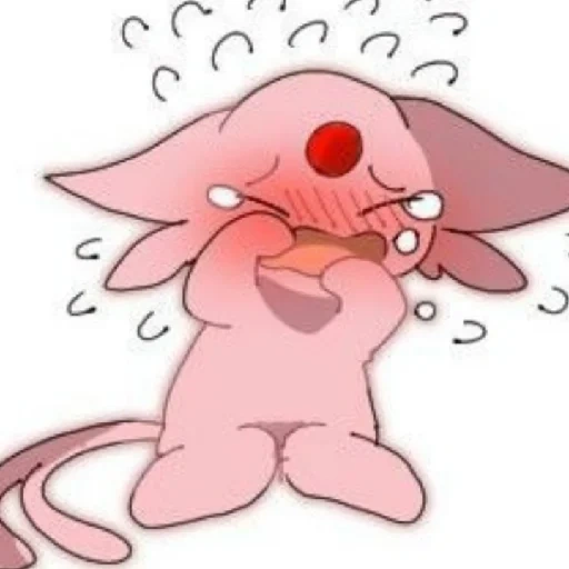 pokemon mignon, pokémon espeon, le pokémon espeon dort, pokémon chibi espeon, pokemon pink cat