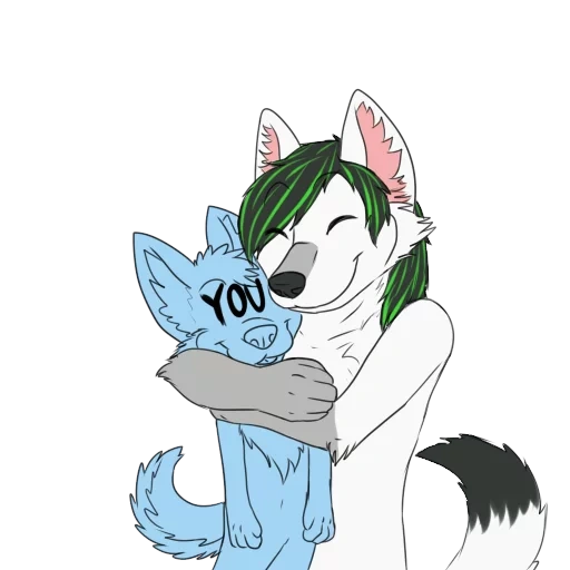 furri art, volt furri, furry love, furri hugs