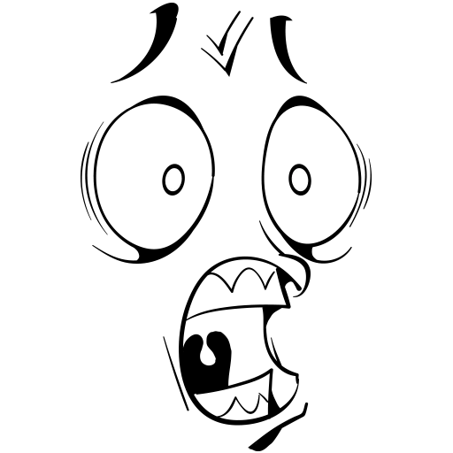 figura, cara de dibujos animados, ojos asustados, caricatura de expresión, diagrama emocional