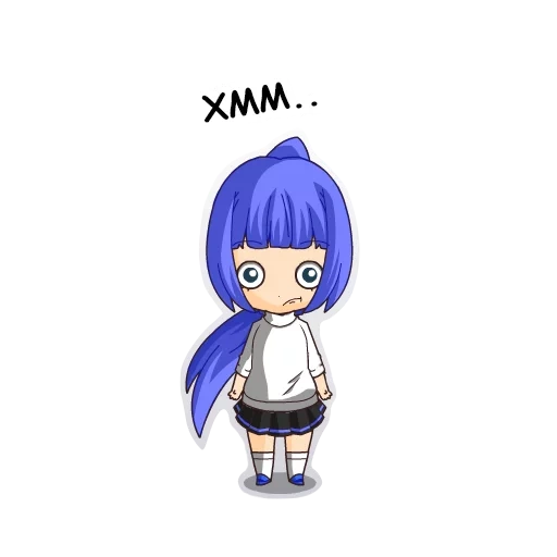 chibi, anime, sarah chibi, hinatian shimei, ekor peri hujan