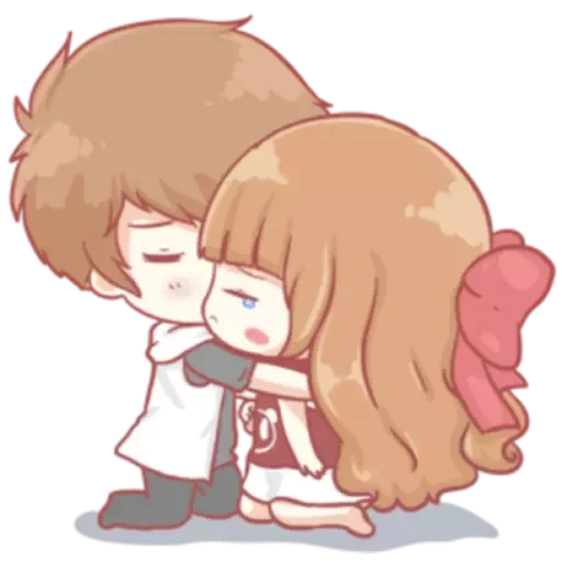 picture, chibi in a couple, anime love, love anime, lovely couple anime pak