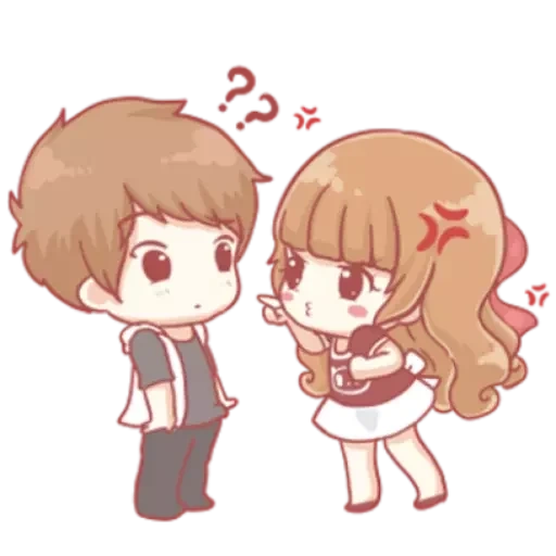 chibi, picture, anime pair, chibi in a couple, chibi couple new year