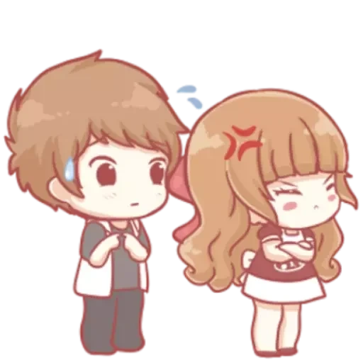 chibi, picture, anime pair, anime cute, chibi in a couple