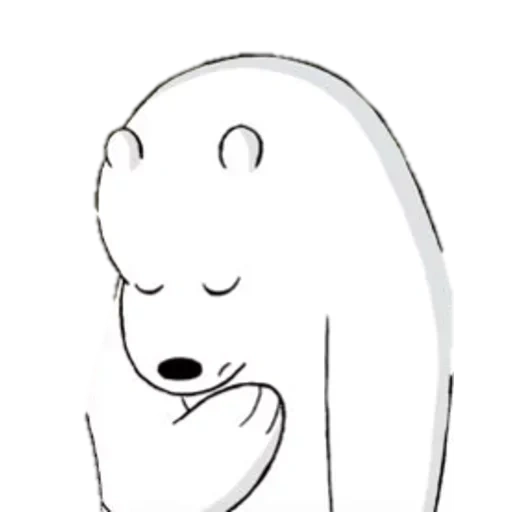 белый медведь, медведь милый, полярный медведь, ice bear we bare bears, we bare bears белый медведь