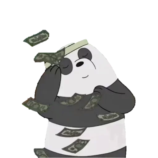 доната, деньги, we bare bears панда, вся правда о медведях панда, гриз панда белый вся правда о медведях