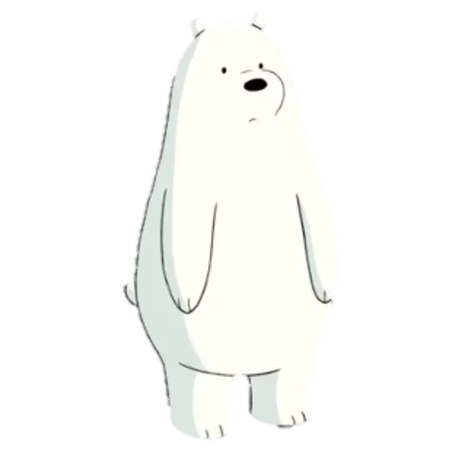 белый мишка, медведь белый, we bare bears белый, белый медведь мультяшный, we bare bears белый медведь