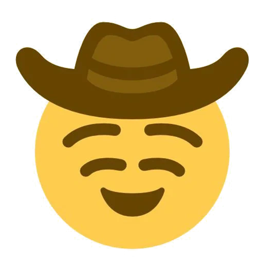 emoji, cow-boy emoji, cow-boy emoji, emoji sourit, cowboy smiley discord