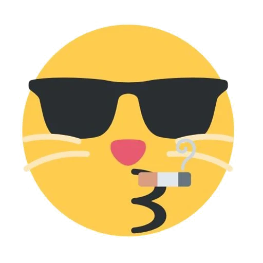 emoji, emoji glasses, smiley glasses, smiley with glasses, emoji cat is red discord