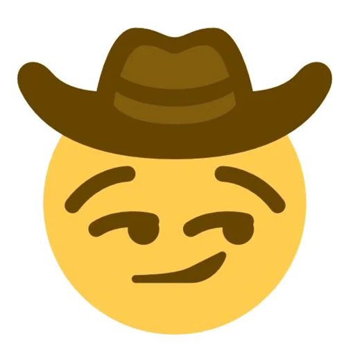 emoji, cow-boy emoji, cow-boy emoji, smilik cowboy, cowboy emoji discord