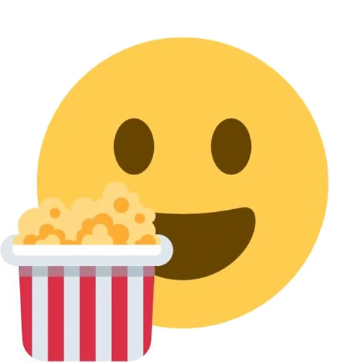 emoji, emoji sorride, emoji smimik, popcorn emoji, emoticon emoji