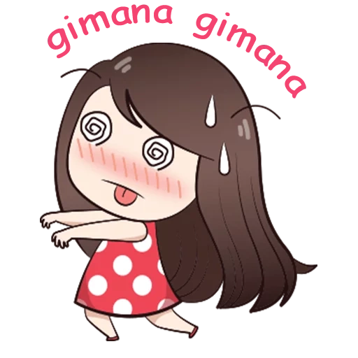 chibi, yang indah, gadis, diagram, gadis manis