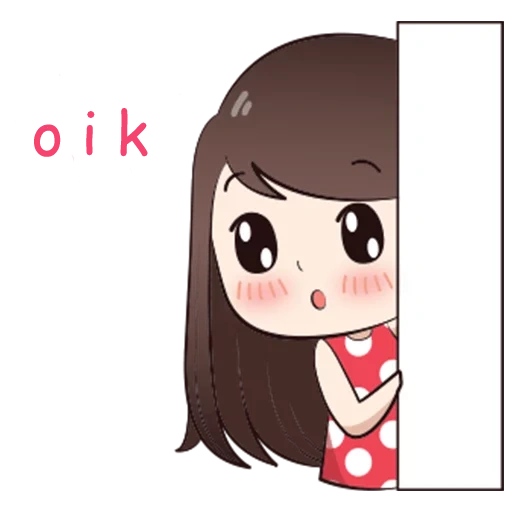 chibi, gadis, diagram, kawaii girl, lukisan tokoh chibi