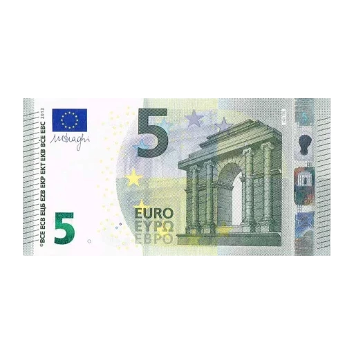 евро, 5 евро, купюры евро, банкноты евро, 5 евро банкнота