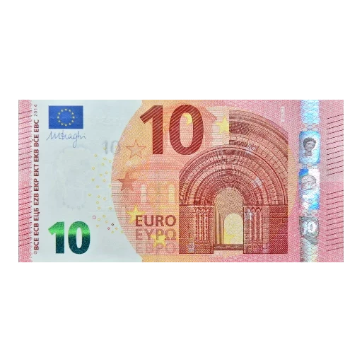 da eur 100, 10 eur, valuta eur 10, banconota da 10 euro, banconota da 10 euro di nuova concezione
