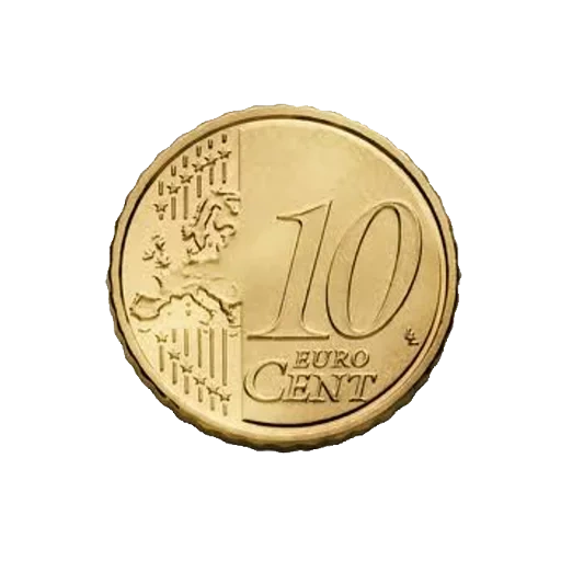 die münzen, 10 cent, euromünzen, euro-cent-münzen, 20 euro