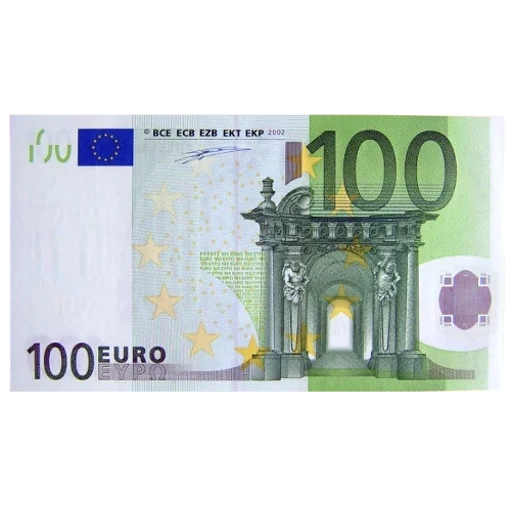 100 euro, 100 euros, billetes de 100 euros, billetes de 100 euros, billetes de 100 euros en 2002