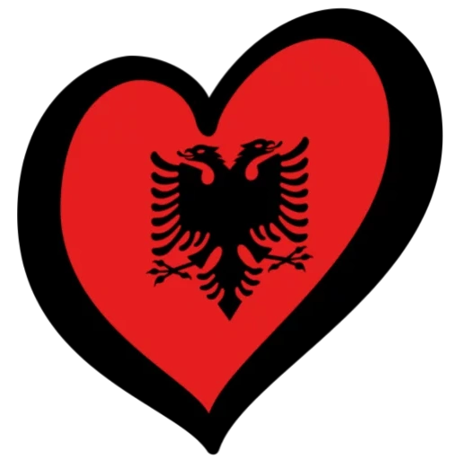 eurovision, символ сердца, красное сердце, флаг албании 1936, albania eurovision heart