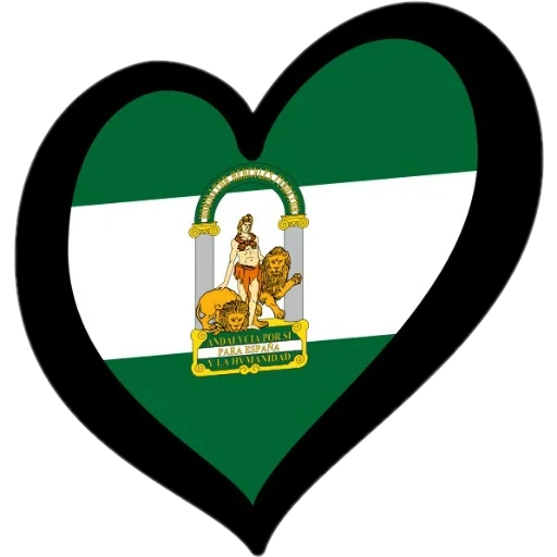 испания, символ сердца, флаг андалусии, андалусия символы, guinea vectorstock heart flag