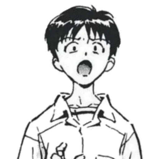 foto, shinji ikari, mangá de evangelion