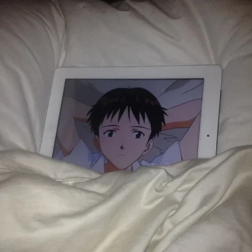 anime, shinji, diagram, evangelis, tempat tidur ikari shinji