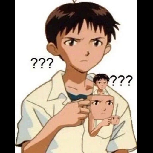 anime, shinji, mammia shinji, shinji ikari, shinji ikari avec une tasse