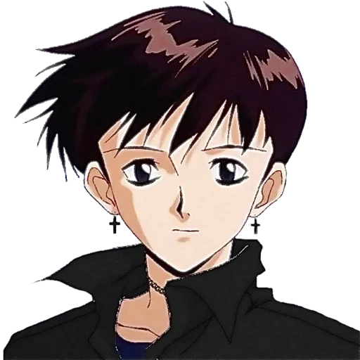 anime, shinji, shinji goth, shinji dyke, shinji ikari