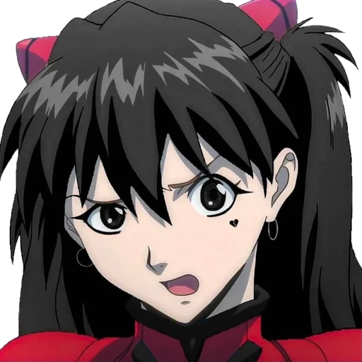 asuka goth, goth asuka, evangelion, gadis anime, asuka goth evangelion