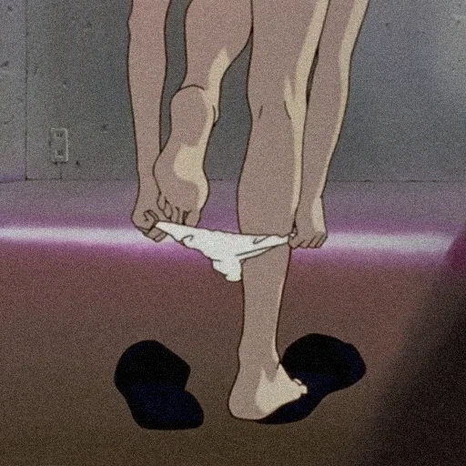 ноги, аниме ноги, евангелион 26 серия, персонажи аниме, грустные аниме