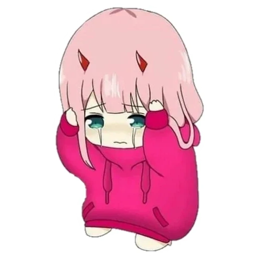 bild, zero tu chibi, zero two gacha, zero two chibby, anime charaktere