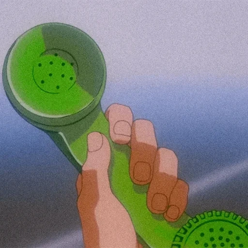 animación, evangélico, lago saitama, receptor del teléfono, animación de té verde